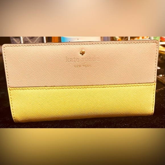 Kate Spade Tan and Yellow Wallet - Picture 1 of 6